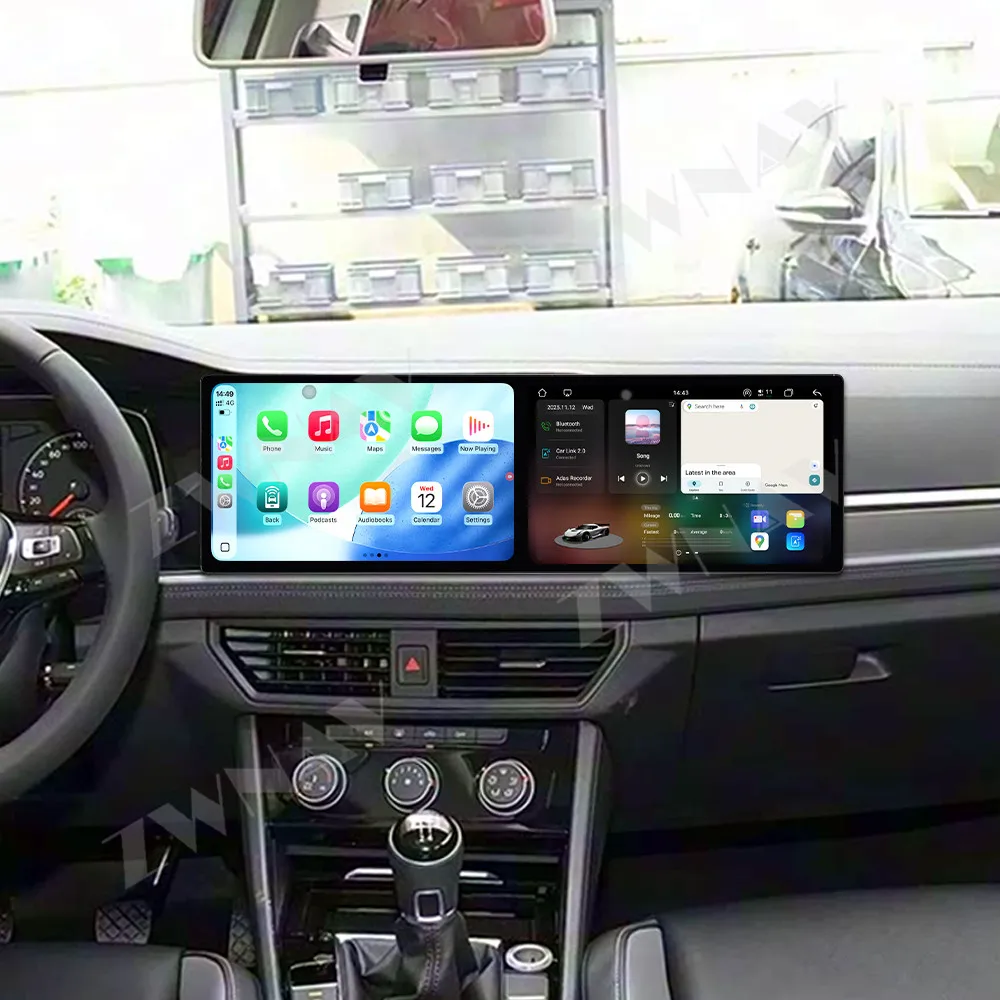 

10.1+10.1 Inch Display Touch Screen For Volkswagen Sagital 2019-2023 Android 15 Car GPS Navigation Carplay Car Multimedia Player