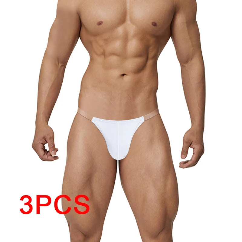 

3PCS Men's Briefs Fashion Micro Bikini Men Low Waist Sexy Man Clothes Modal Sporty Thong for Gym G String Mens Cheeky Underwear