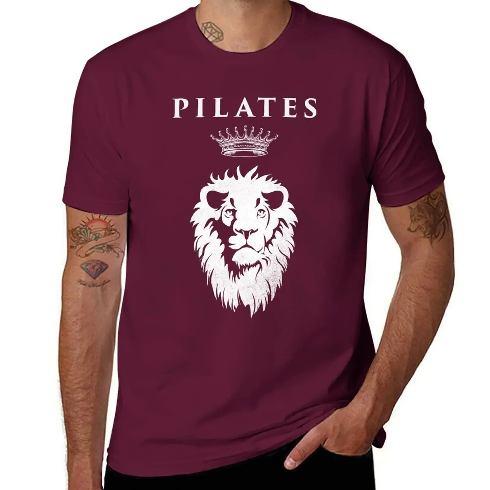 T-shirt Pilates King pour hommes, vêtements blancs mignons pour garçons