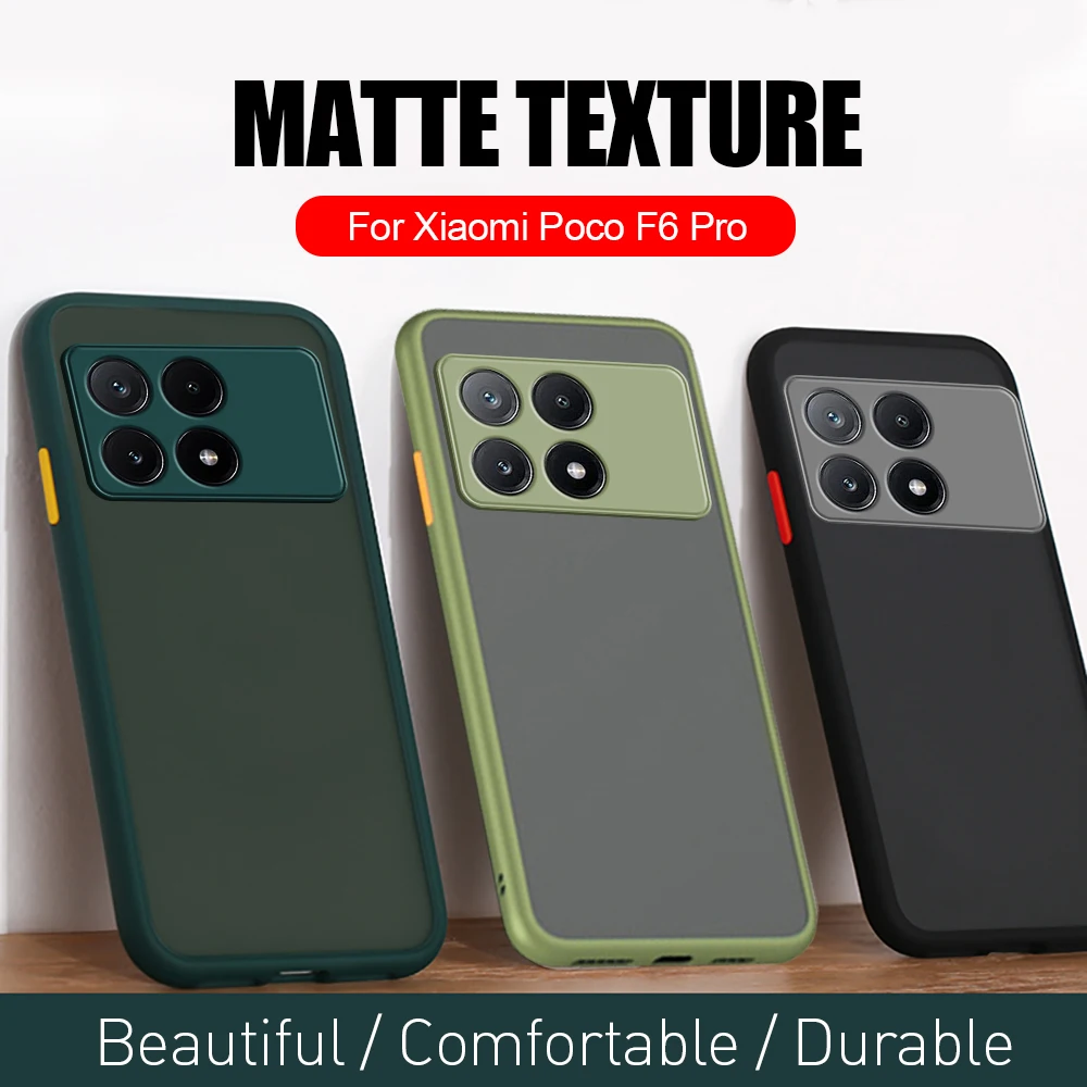 Full Lens Protective Back Cover For Xiaomi Poco F6 Pro 5G Skin Friendly Texture Case For PocoF6 Pro poko F6Pro F 6 6F Soft Shell