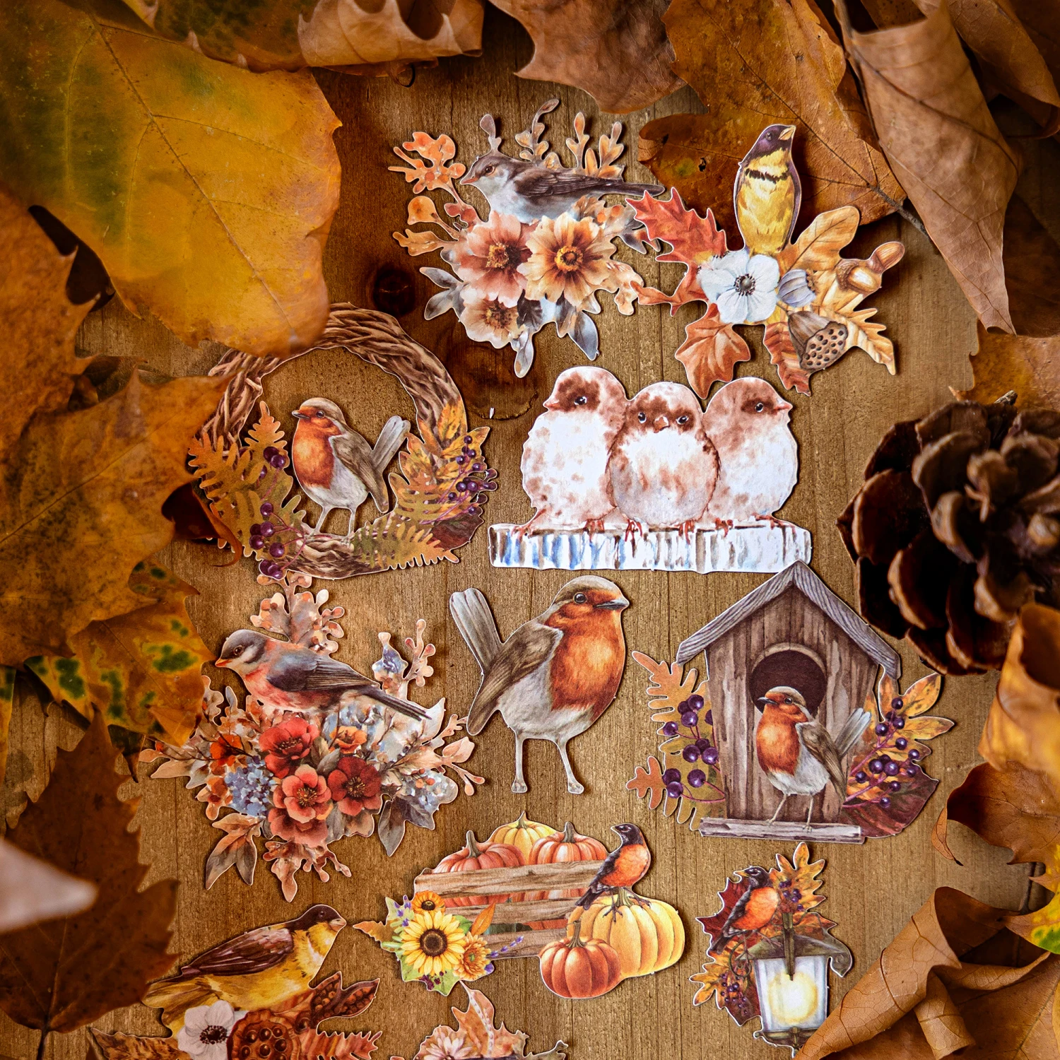 30pcs Autumn Notes Series Creative Decoration Sticker DIY Diary Phone Case Aesthetic Scrapbook Stationery Stickers