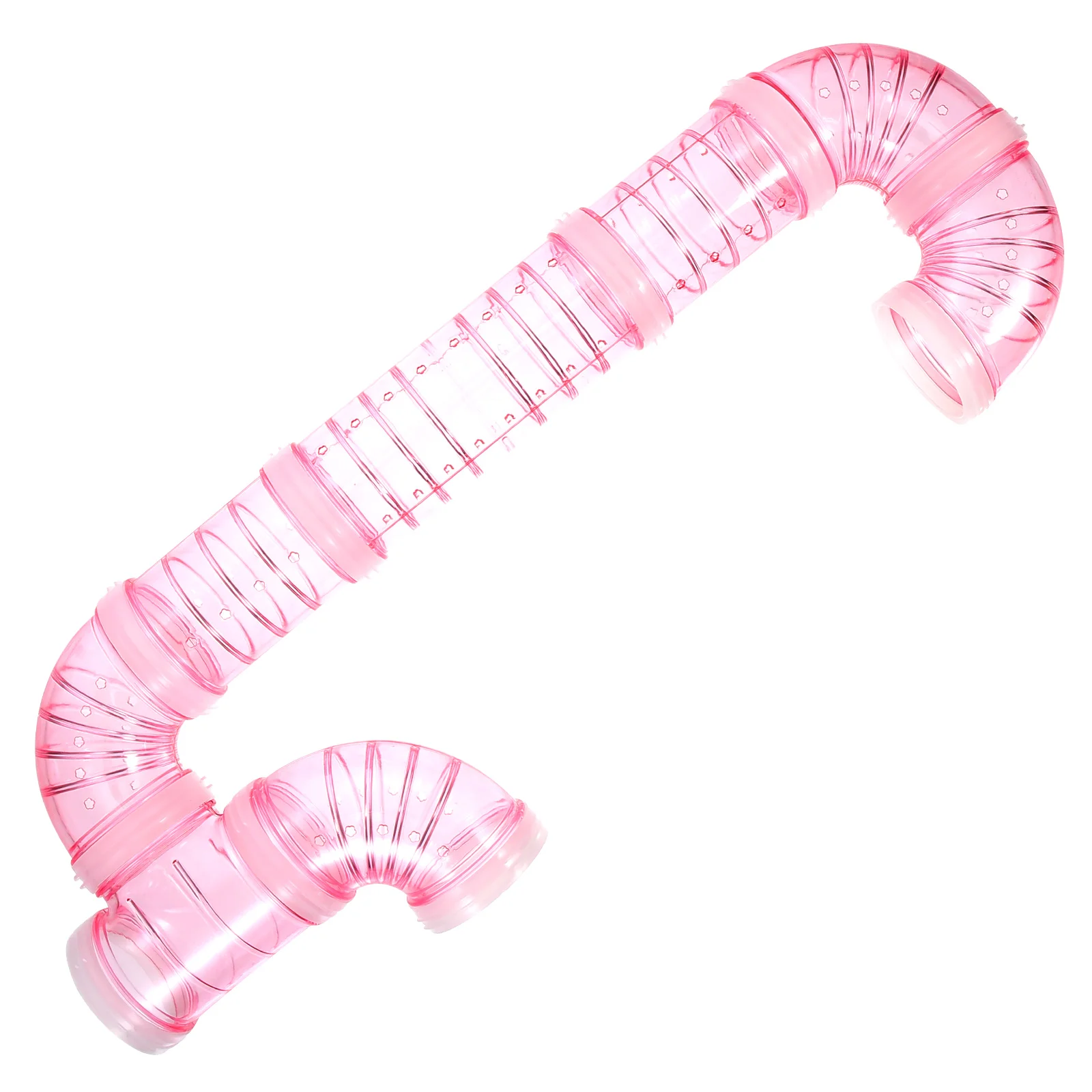 

Plastic Hamster Cage Tube Toys for Pet Activities Safe Fun DIY Maze Connectors Pink External Pipes Nest Tunnel Houses