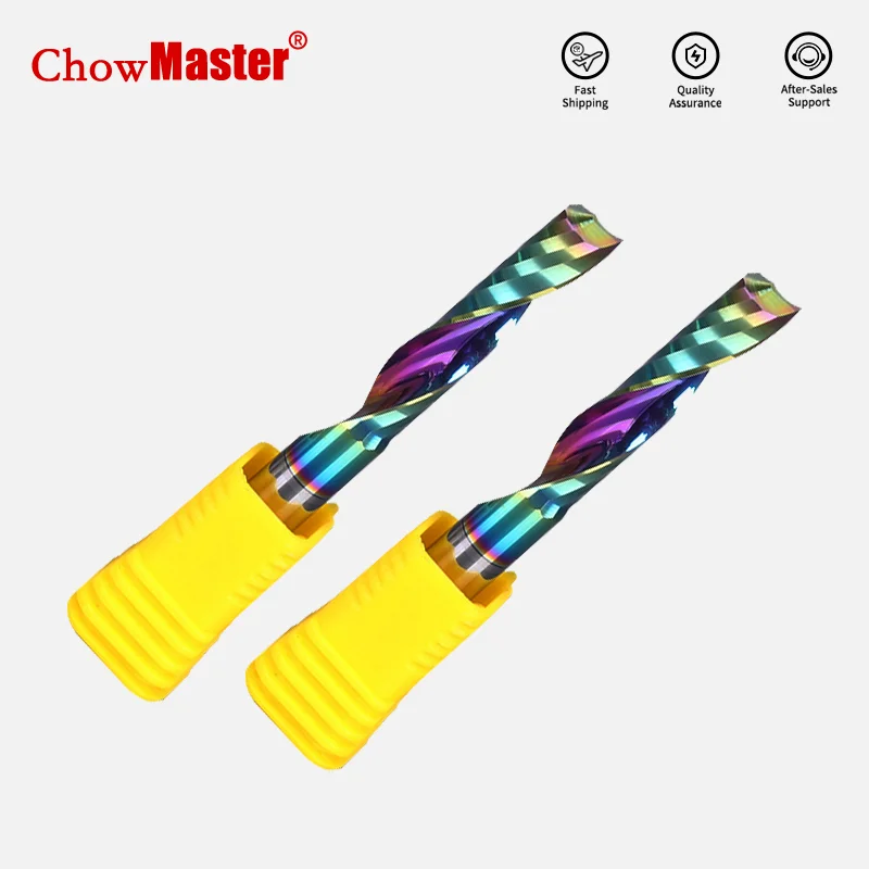 

Фреза гравировальная Chowmaster 5 шт. с DLC-покрытием, однозаходная, твердосплавная, для дерева/МДФ/ПВХ/акрила, 3.175/4/6/8 мм, вольфрамовая