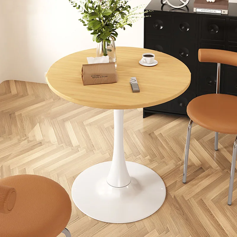 Round Wood Side Table Designer Modern Decoration Designercomputer Writing Coffee Table Dinner Meubles Living Room Furniture