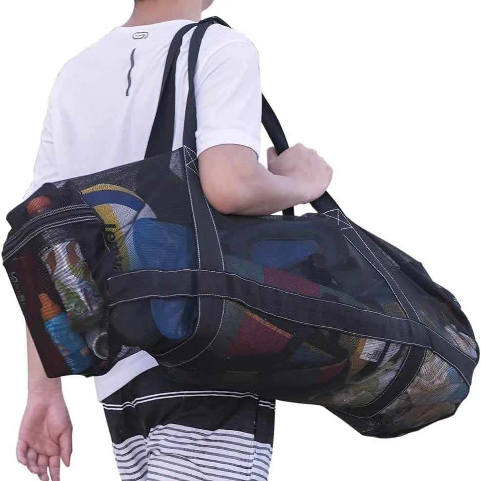 Large capacity Mesh Diving Bag with Zippered Pockets - Quick-Dry Travel Gear Bag for Snorkeling Equipment, Waterproof Dry Bag