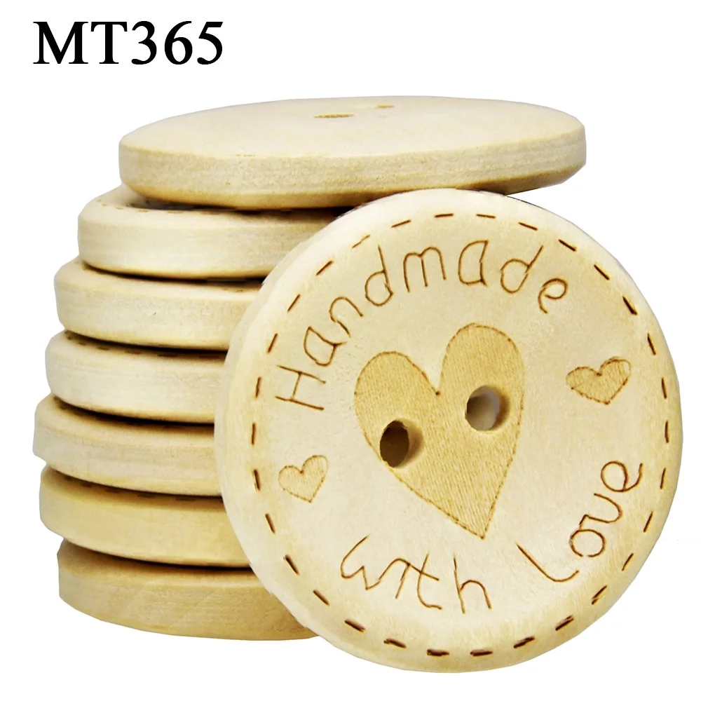 30mm Handmade Big Wooden Buttons, Narural Wood Round Button, Sewing Accessories, Overcoat DIY Clothes, 5PCs, 10PCs, 15PCs, - view 6