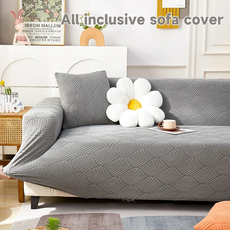 Simple Style Fleece Sofa Cover Elastic Seasonal Universal Fit Couch Covers Full-wrapped Sofa Mattress Chaise Lounge Slipcover