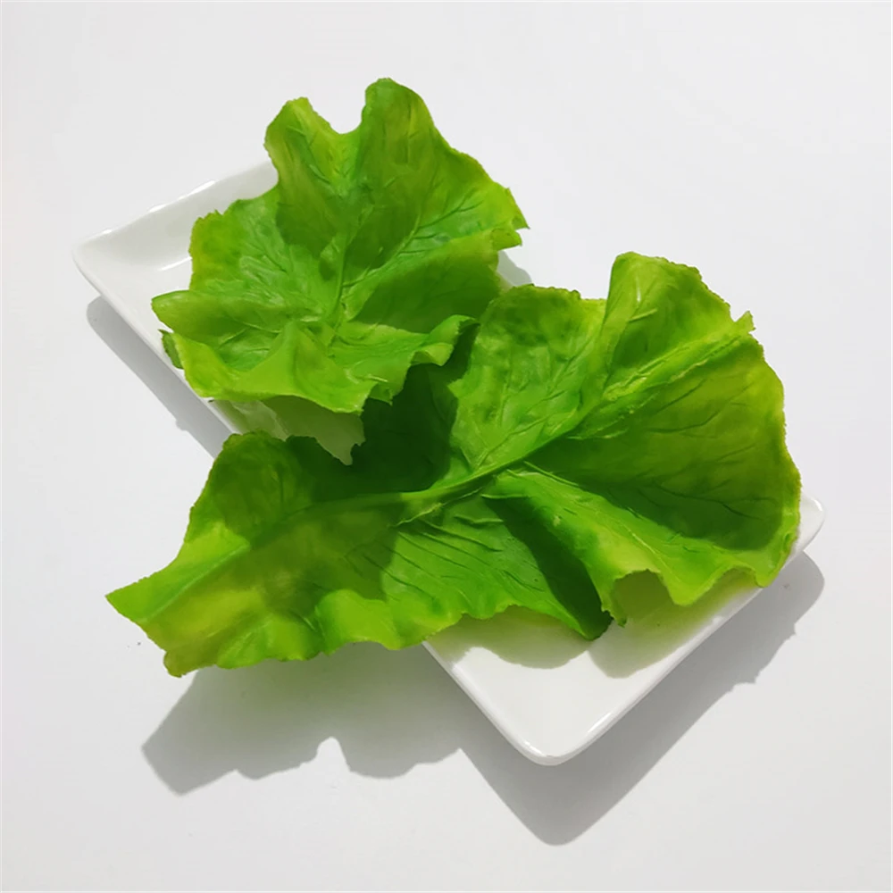 

Artificial Green Vegetable props Kitchen hotel restaurant shop store decoration fake Simulation Lettuce Leaves Vegetable