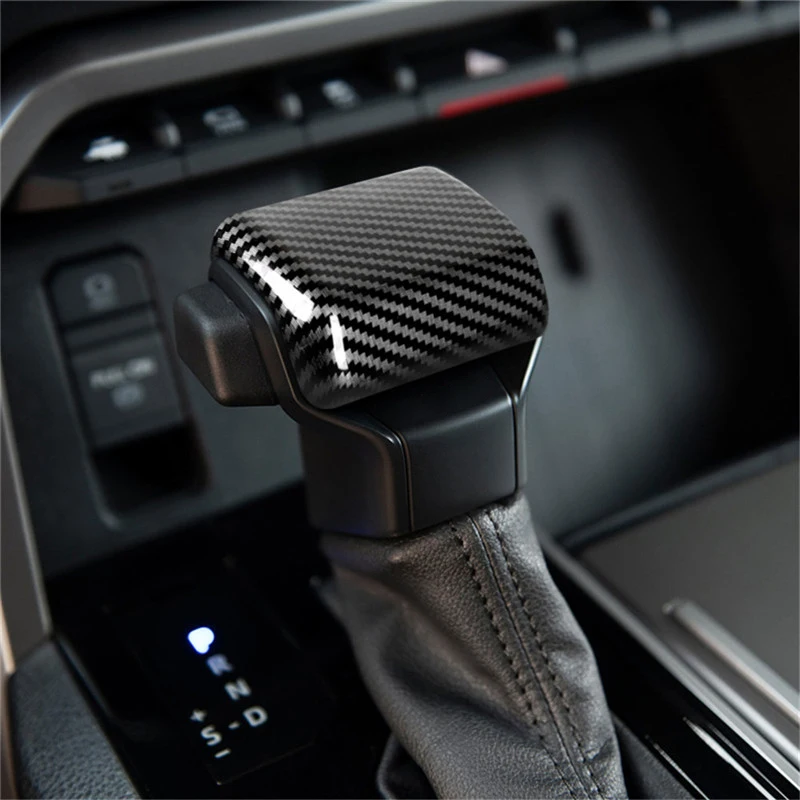 

Car Gear Shift Knob Head Cover Case For Toyota Sequoia Tundra 2022 2023 2024/Tacoma 2024 Carbon Fiber Interior Trim Accessories