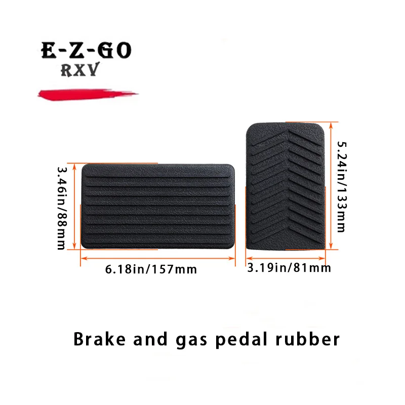 Golf cart brake pedal rubber for EZGO RXV models E-Z-GO brake pads 610471 6010529 brake and gas throttle pedal adhesive plastic