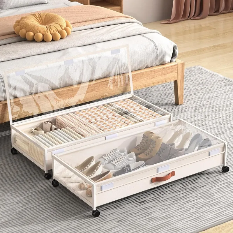 Under Bed Storage with Wheels, XXXL Larger Under Bed Storage Containers with Clear Lids, 36'' Lengthen Under - Hot Sale