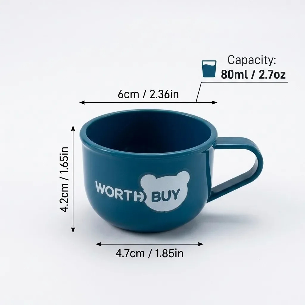 Koffiemok Espresso Kop 304 RVS Kunststof Draagbaar Anti-verbrandings Mini Tumbler Onbreekbaar Reismokken Vaatwasmachinebestendig