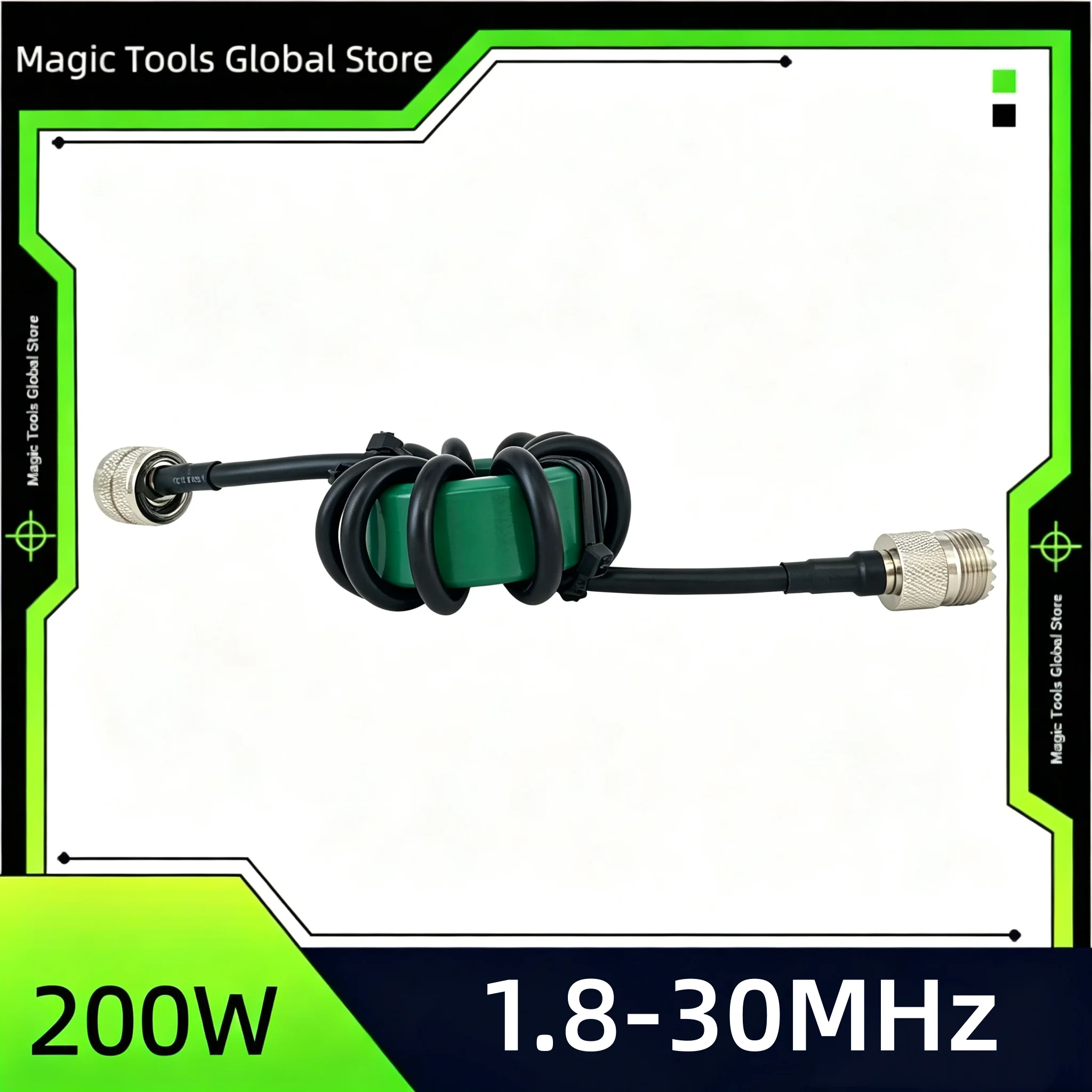 1.8-30 MHZ 200W Shortwave Choke Coil, Magnetic Ring Coil, Suitable For High-Frequency Shortwave Radio Testing
