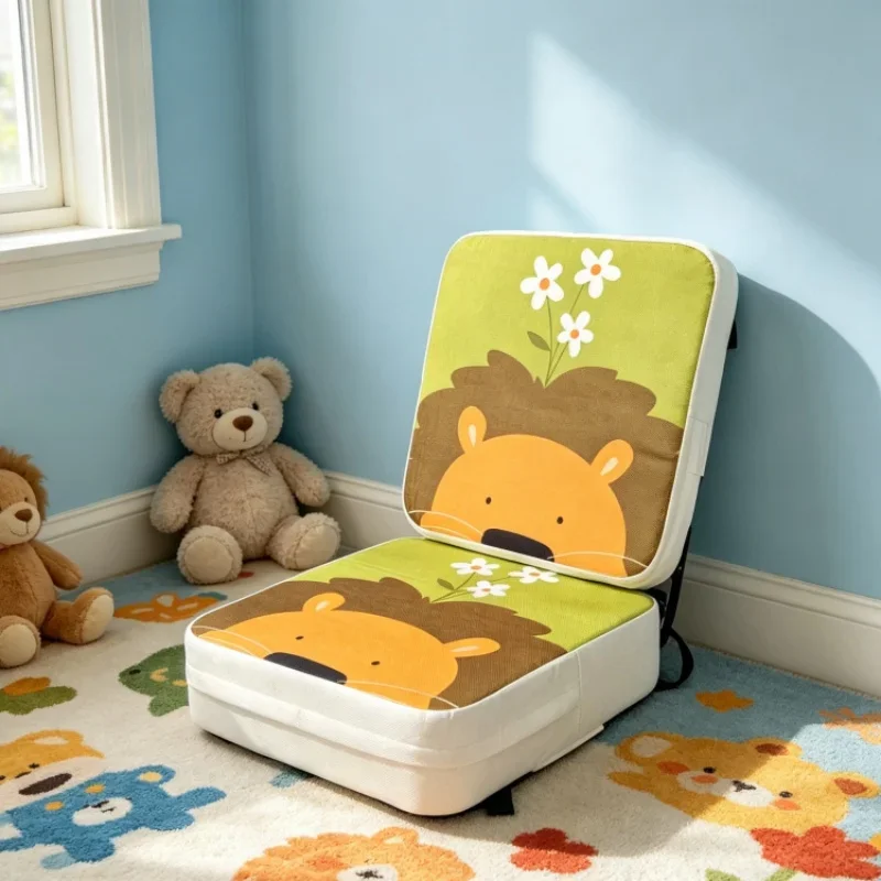 Cute Lion Print Cushion Removable Booster Seat Cushion Heightening Chair Pad , Ideal for Dining, Learning