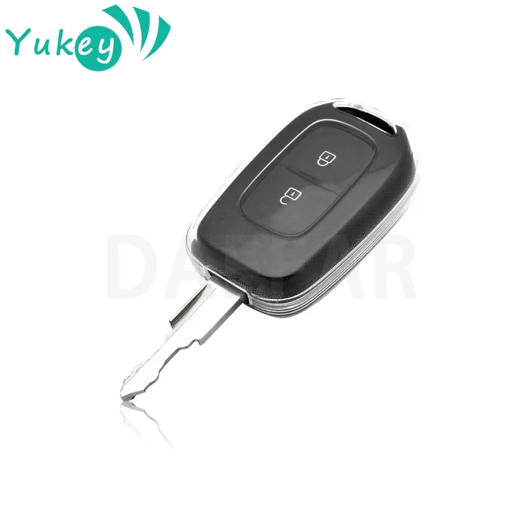 Transparent Remote Key Case Cover Shell for Renault Duster Sandero Logan Clio Captur Laguna Scen Holder Keyless Fob Accessories