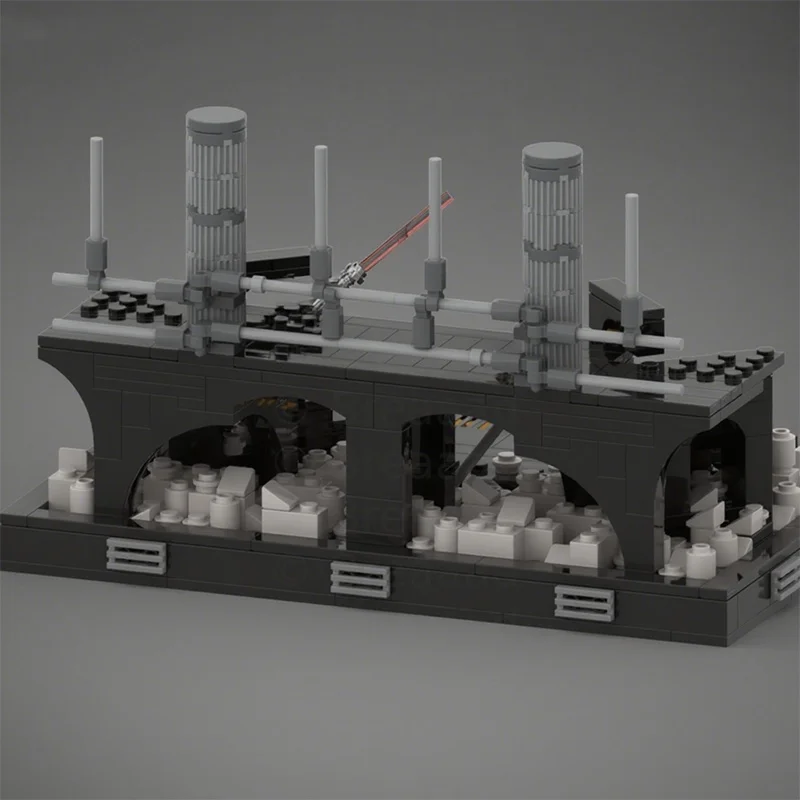 588 قطعة MOC الكربونيت غرفة التجميد المبارزة نموذج اللبنات هدايا عيد الميلاد العمارة لتقوم بها بنفسك فكرة إبداعية لعبة الطوب الاطفال #2