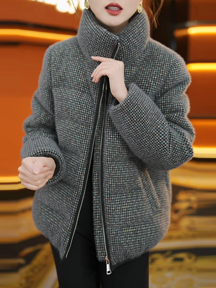 

Faionable Younglooking клетчатое хлопковое джето женское или Sle корейская версия Sli простое зимнее пальто для поездок на работу