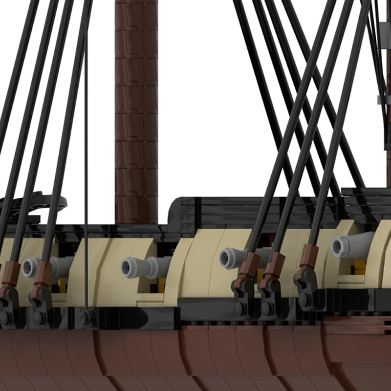 2636 pièces Briques de construction HMS Meteor MOC, Blocs modulaires personnalisables, Design créatif simple et populaire, Jouet d'assemblage DIY pour garçons, Cadeau