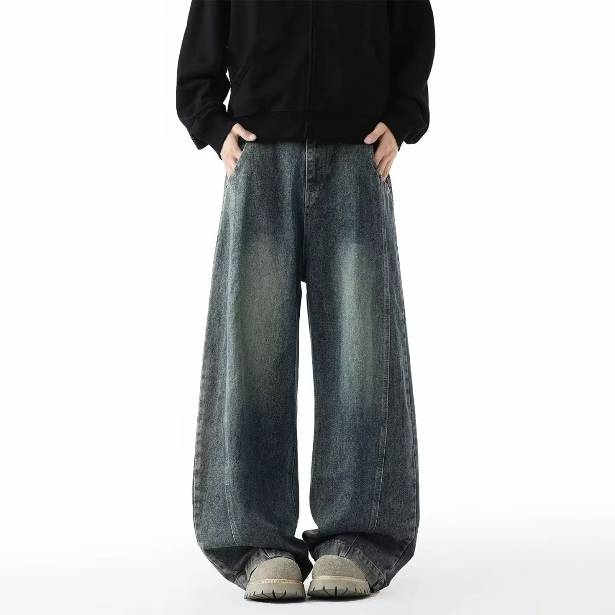 

Мужские джинсы в стиле хип-хоп из Гонконга, с принтом, модные, прямые, из смесового хлопка и полиэстера, устойчивые к пятнам, износостойкие