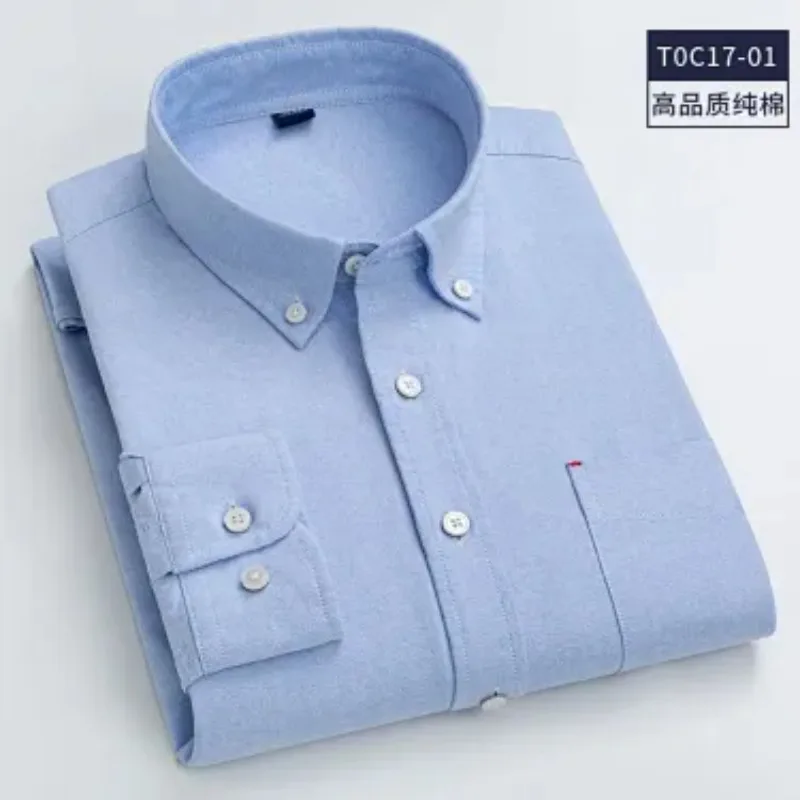 Men's Business Casual Striped Long Sleeve Button Down Shirt For Young Middle Aged Men Daily Office Wear Tops