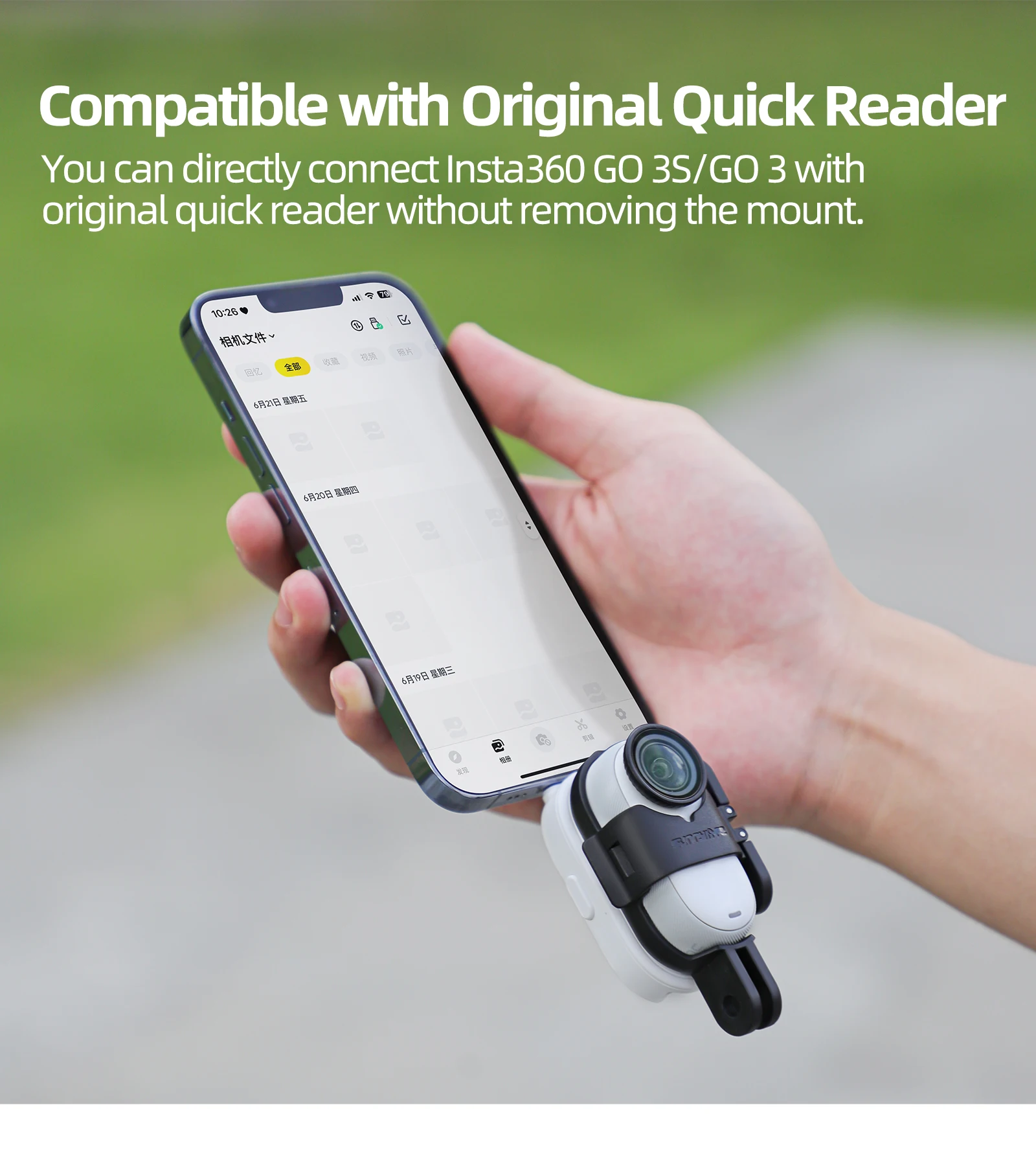 GO 3S Foldabl الإطار الإبهام كاميرا محول تركيب تمديد قوس أفقي عمودي النار الحدود لملحقات Insta360 Go3/3S