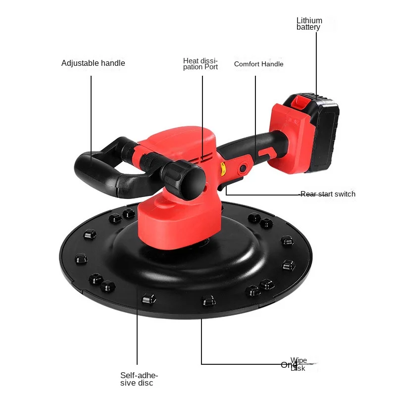 2-in-1 Li-Battery Power Electric Concrete Trowel Machine with Mixing Rod Cement Mortar Wall Polishing Machine For Makita Battery