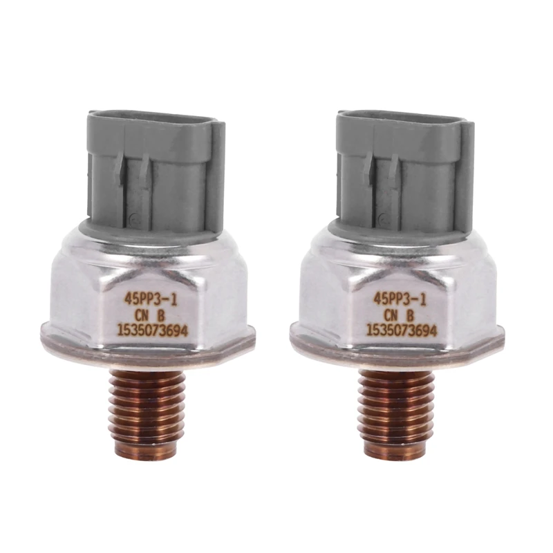 2X Common Rail Fuel Pressure Sensor 45PP3-1 1465A034A 8C1Q9D280AA For Nissan Navara D40 Pathfinder 2.5