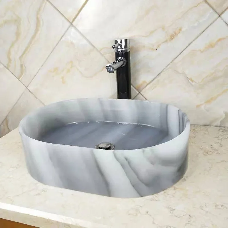 ingot basin, toilet, creative art basin, bathroom light luxury table basin
