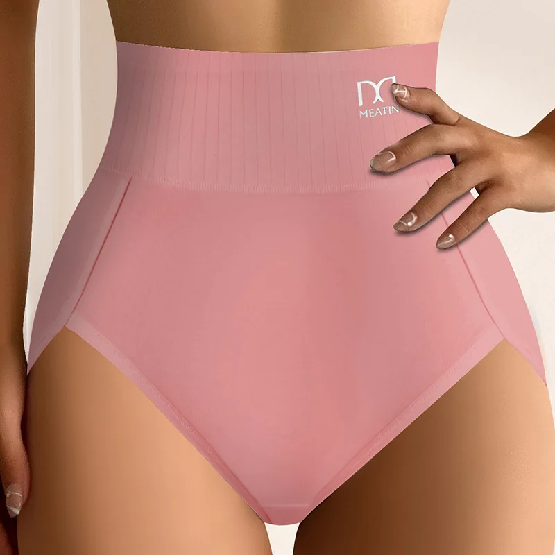 Bragas moldeadoras de cintura alta para mujer, ropa interior sin costuras de talla grande, calzoncillos de algodón para mujer, ropa íntima transpirable