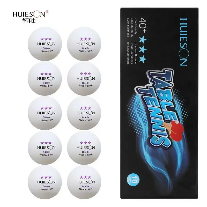 HUIESON Competition DJ40+Table Tennis Seam Balls 10pcs Pack with New Materials