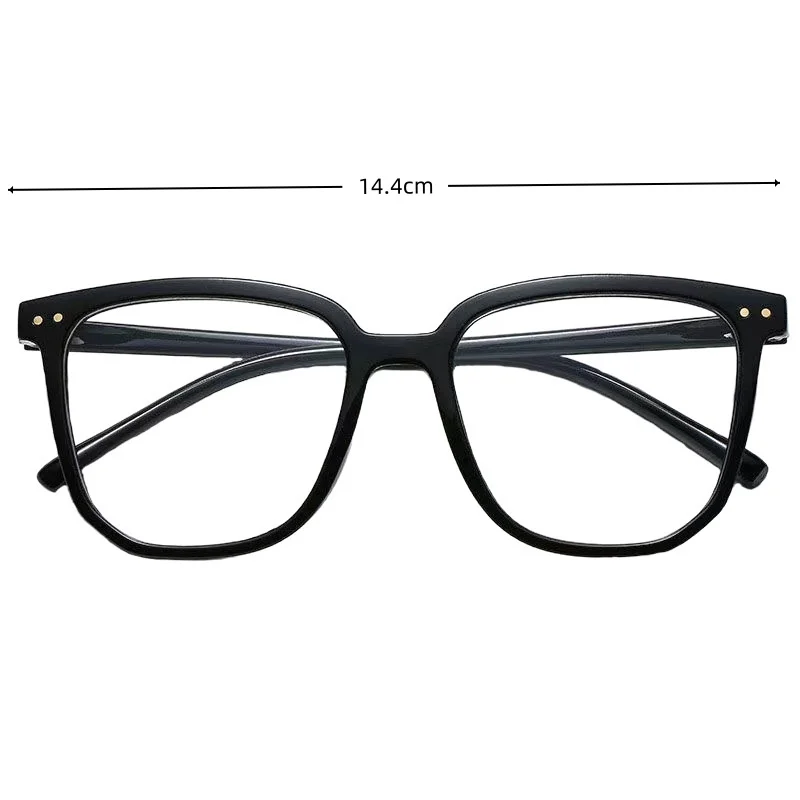 Large Square Frame Anti-Blue Light Glasses Fashion Retro Men Women Computer Gaming Eye Protection Classic Plain Glass Spectacles - view 6