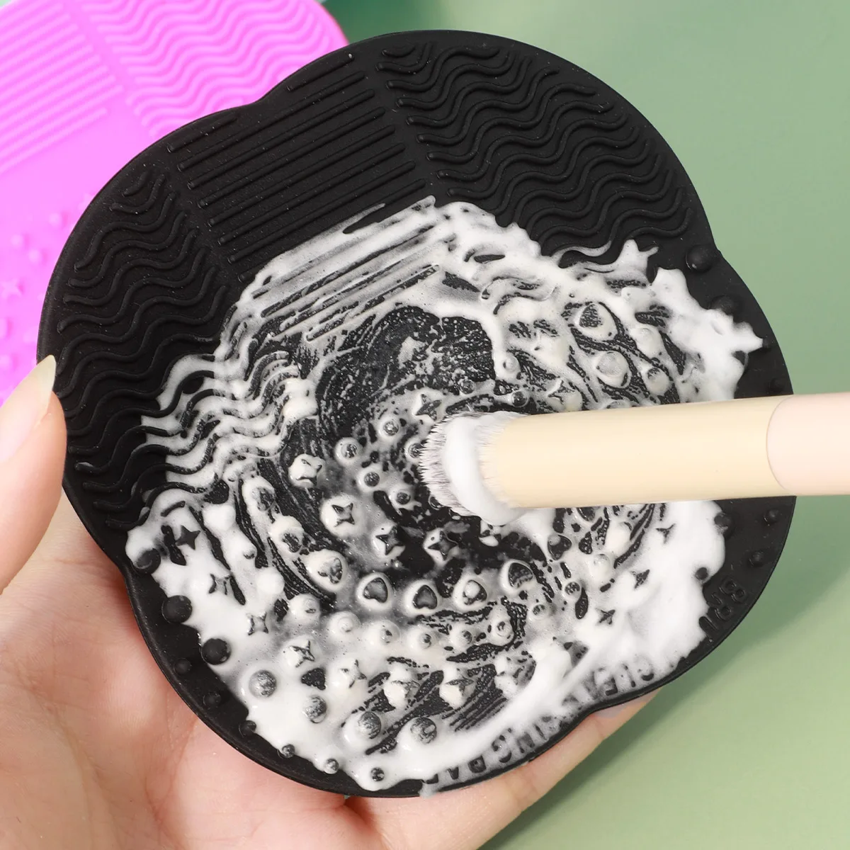 Tapete de limpieza de silicona, limpiador de brochas, maquillaje cosmético, cepillo de lavado, base de Gel, cepillo de maquillaje, almohadilla limpiadora, tabla de fregar
