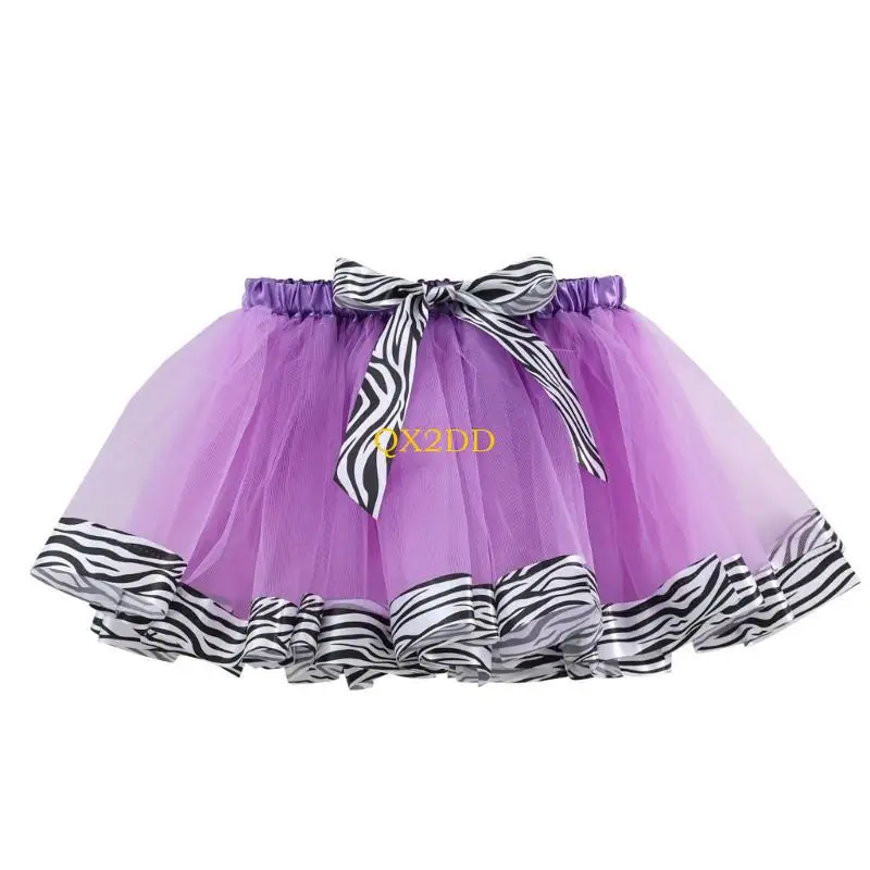QX2D 2pcs/set Girls Tutu Skirt with Wing Trend Stage Performances Dance Short Dress