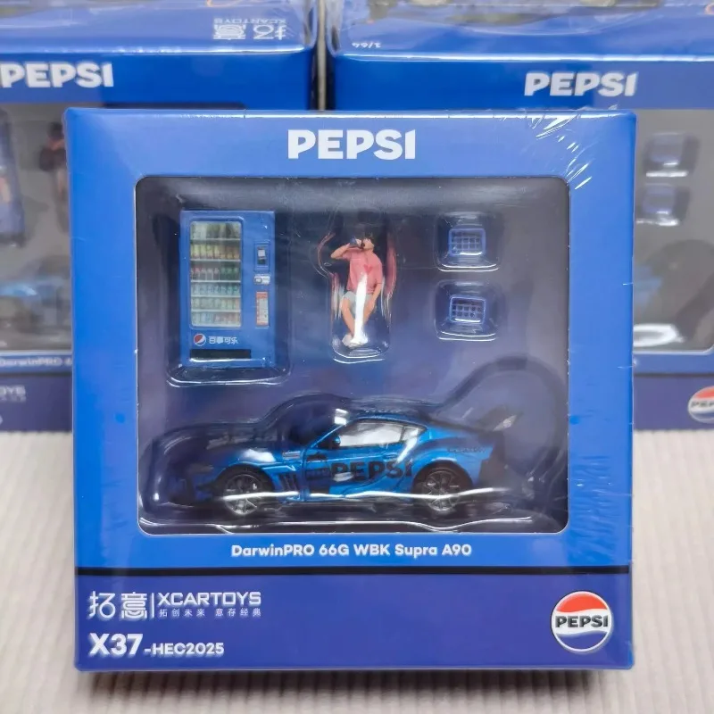 

Xcartoys 1:64 Alloy Car Model 2025 HEC Exhibition Special Edition Pepsi 7Up Toy Vehicle