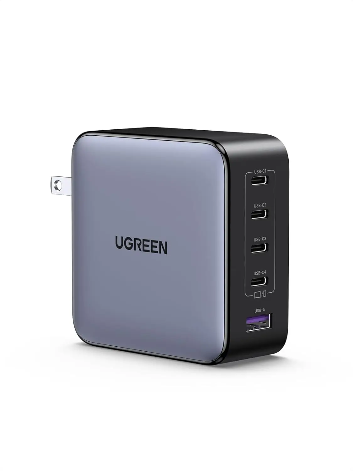 

Зарядное устройство GaN USB-C 100 Вт для ноутбуков, 5-портовое быстрое зарядное устройство для MacBook, iPhone, Galaxy, iPad