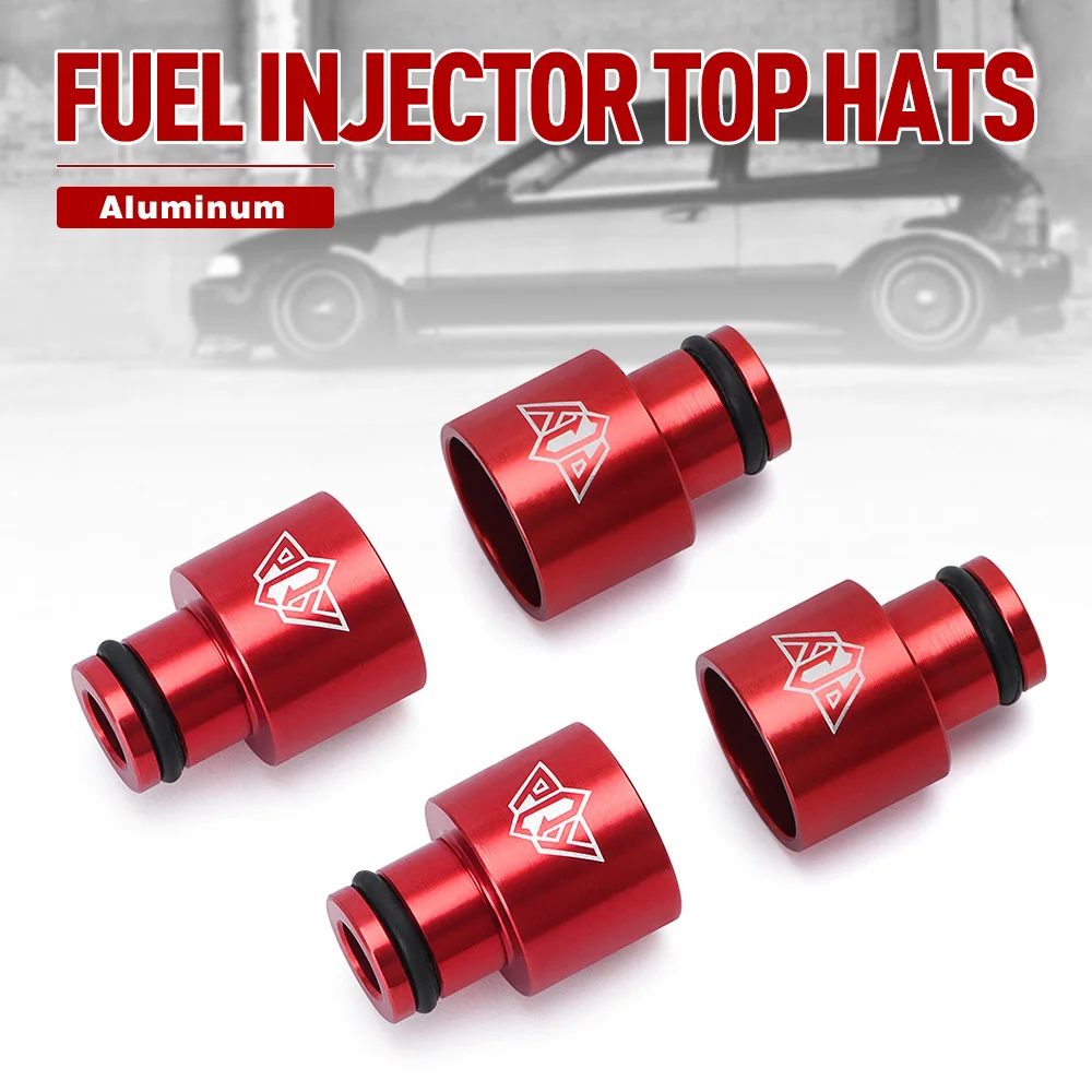 4pcs Fuel Injector Hat Fuel Nozzle Modified Auto Parts Nozzle Adapter Dedicated Fuel Flow Injector Adapter Fuel Injector