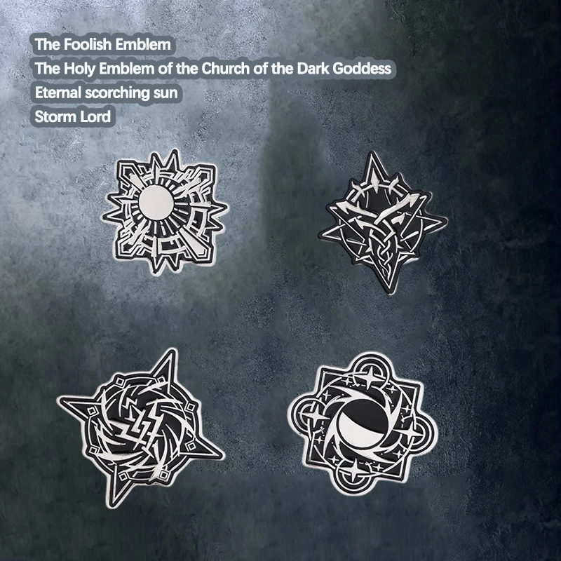 

4pc Miniso Lord of Anime Mysteries Klein Magic Pins Enamel Set Brooches Pins Woman Men Badges Backpack Clothes Accessorie Gift