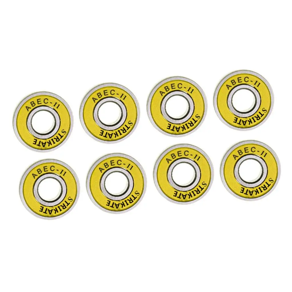 8 Pcs 608RS-ABEC 11 Skate Bearings Quality Steel Bearings High Performance