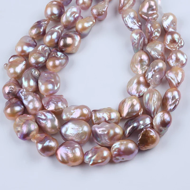 High Quality 15-22mm Irregular Shape Pearls Strand Real Natural Baroque Freshwater large pearl beads