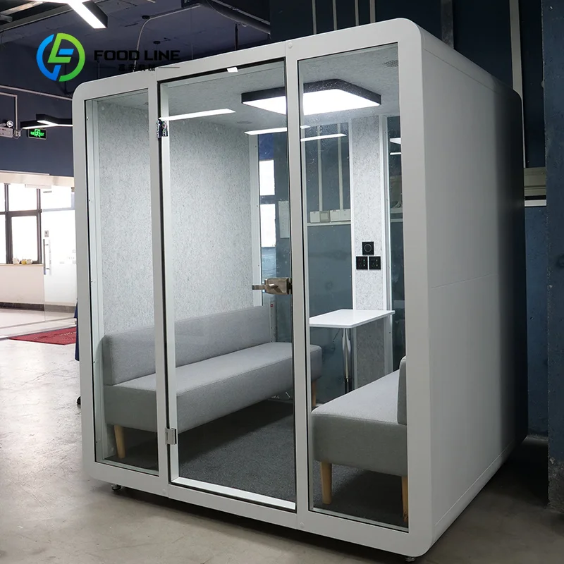 Customized Large Size Modern Office Soundproof Booth with Modular Design for Hotel Use Conference Meetings Silent Cabin
