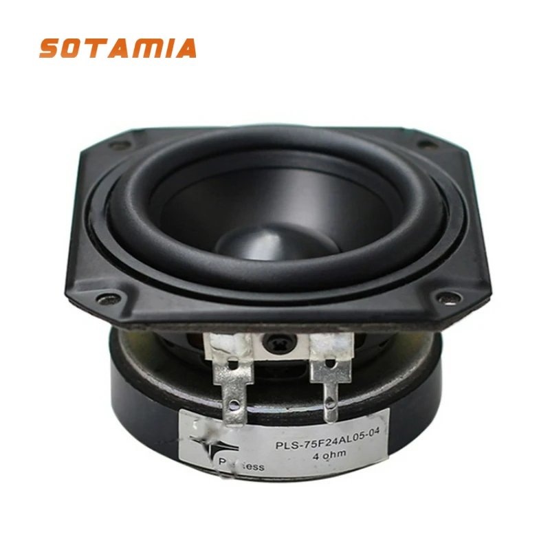 SOTAMIA 1Pcs 3 Inch Full Range Audio Speaker 4 Ohm 15-40W Car Center Speaker Upgrade Desktop Bluetooth Outdoor Loudspeaker