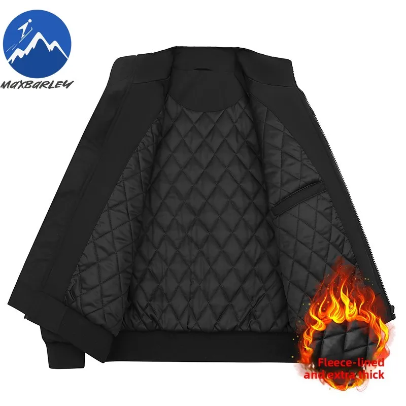 Trendy Men Padded Jacket Stand Collar Thick Windproof Quilted Jacket Retro American Style Street Lightweight Comfort Winter Coat