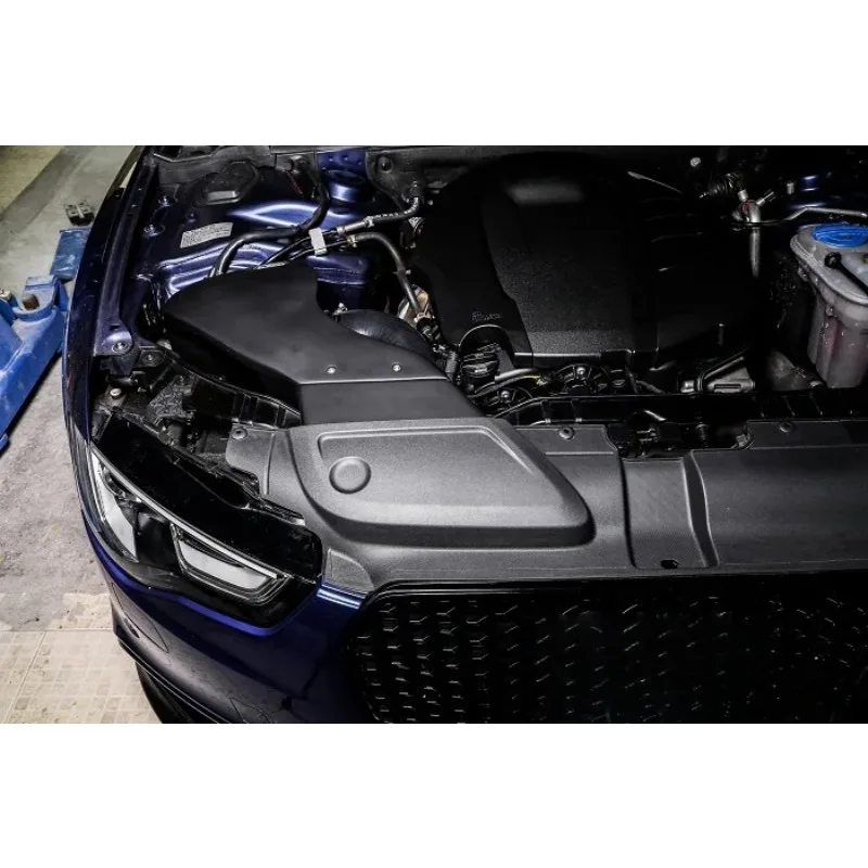 2014-2016 ماتي الأسود الحقيقي الجاف الكربون مدخل هواء أطقم لأودي A4 A5 B8.5 2.T(EA888 GEN3) نظام السحب البارد المنوع