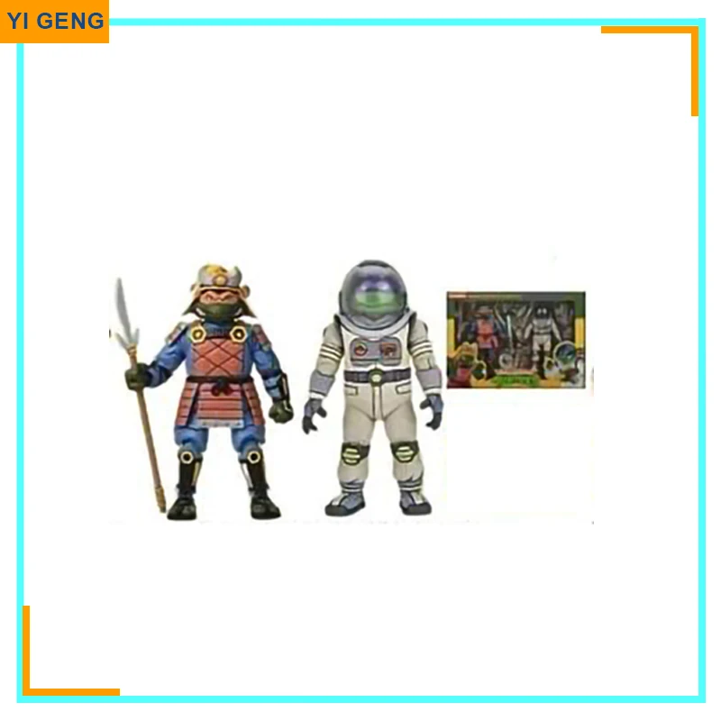 

New Neca Samurai Adventure Michelangelo Space Adventure Donatello 2-pack Anime Action Figure Statue Model Doll Kid Toy Gift