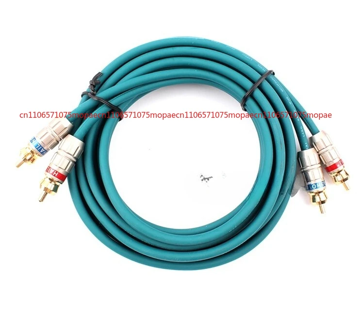 2Pcs 1m RCA Audio Cables Car Subwoofer Amplifier Pure Copper Signal Lines