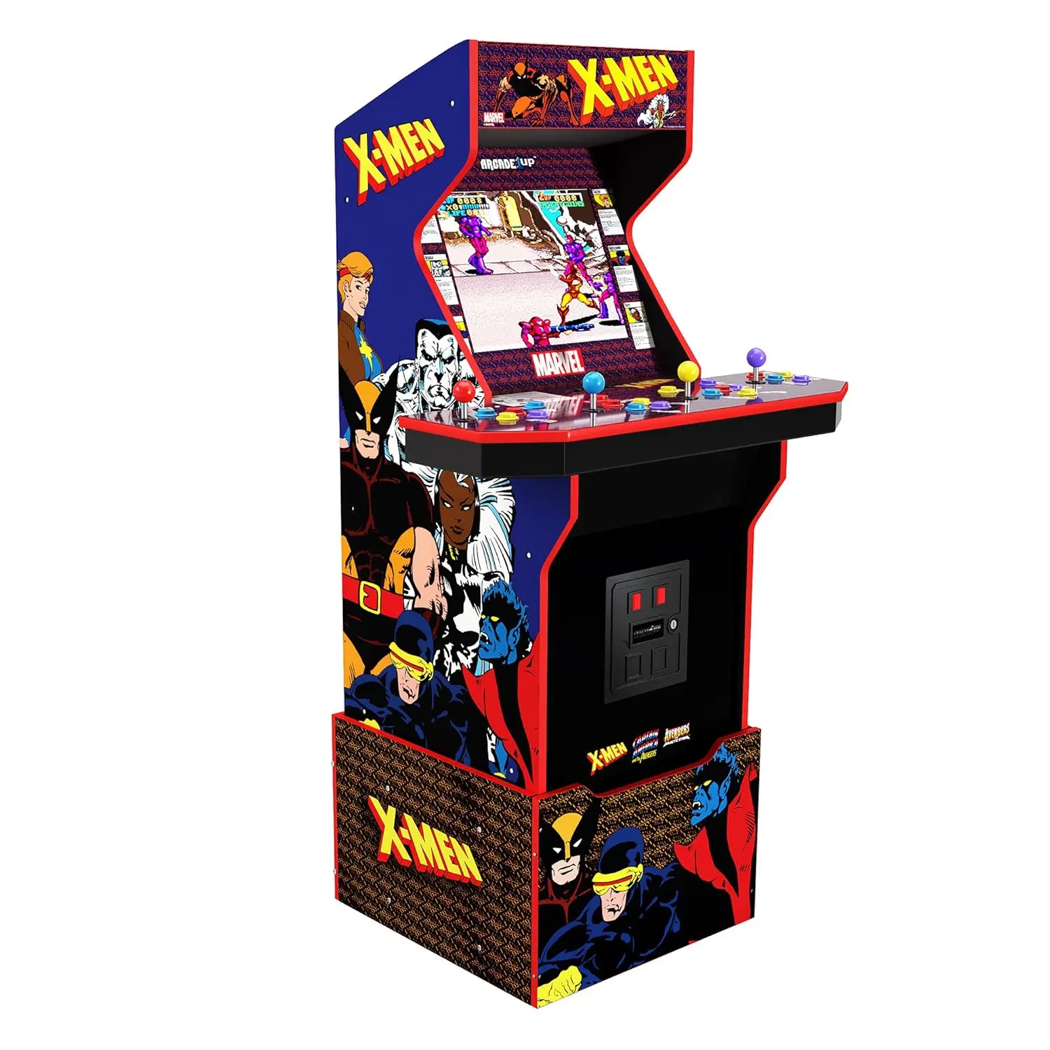 1Up  X-Men 4 Player Arcade Machine (with Riser & Stool) - Electronic Games