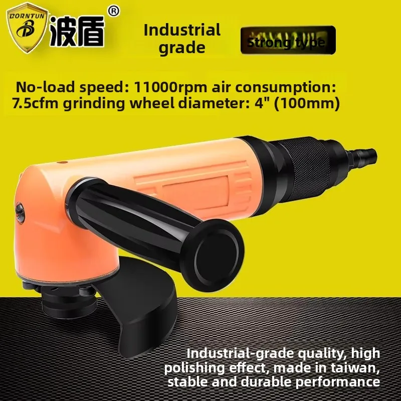 Bodun 100mm Pneumatic Angle Grinder 4inch Angle Grinder High Torque Air-Powered Grinder Bd-0117