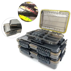 Waterproof Fishing Tackle Box Large Capacity Fishing Gear Storage Box with Tray Fish Hook Lure Organizer Case Fishing Accessorie