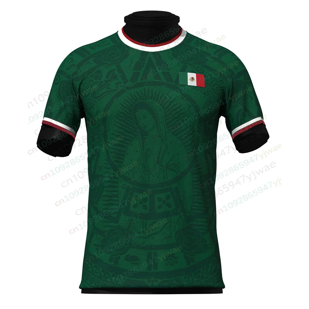 Camiseta de Verano de Manga Corta para Hombre, Ropa Deportiva de Secado Rápido, Jersey de Fútbol de México, Tercer Uniforme de Guadalupe México 2026