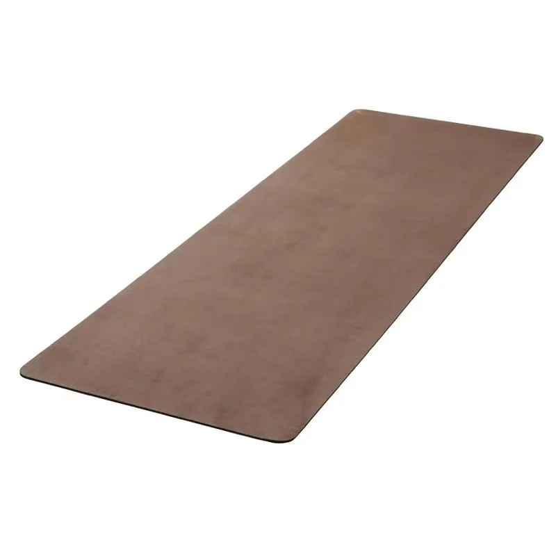 Brown Dark Blue Yoga Mat Non Slip Natural Rubber Pad Shock Absorption Fitness Rug